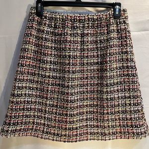 Girl’s J.Crew Crew Cuts Multicolor Tweed Skirt Elastic Waist Fully Lined Size 16